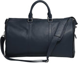 Stackers Weekend Suit Travel Faux Leather Large Garment Bag Holdall - Navy