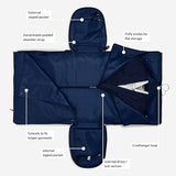 Stackers Weekend Suit Travel Faux Leather Large Garment Bag Holdall - Navy