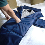 Stackers Weekend Suit Travel Faux Leather Large Garment Bag Holdall - Navy