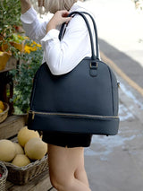 Stackers Plain Organisation Laptop Handbag up to 13" Laptops - Navy - Kazoop 