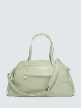 Stackers Faux Leather Gym Holdall Bag With Adjustable Strap - Moss Green