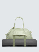 Stackers Faux Leather Gym Holdall Bag With Adjustable Strap - Moss Green