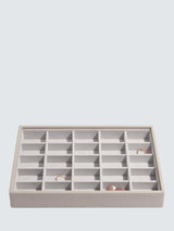 Stackers Classic Unisex Faux Leather 6 Layer Stackable Jewellery Box - Taupe