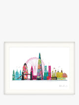John Lewis Ilona Drew 'London Skyline' Framed Print & Mount 63.5 x 83.5cm