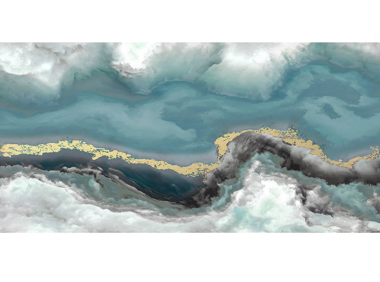 Dominic James Studio Influx Gold Embellished Framed Canvas 60cm x 120cm