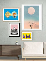 EAST END PRINTS Becks Norf Design 'New York Pink' Print 83x63cm Black Frame