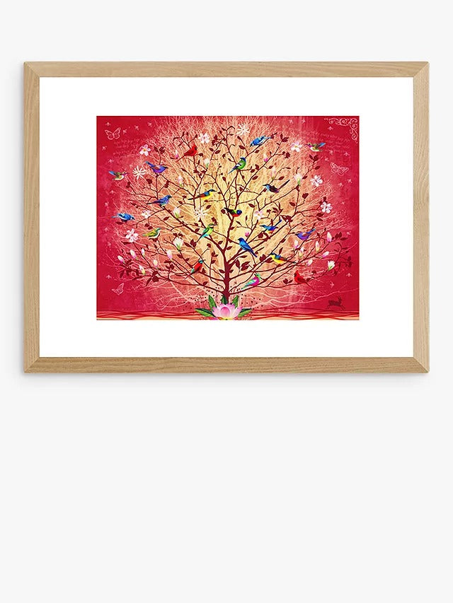 EAST END PRINTS 'Overlooked Happiness' Framed Print 66 x 86cm - Oak Frame - Kazoop 