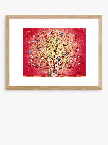 EAST END PRINTS 'Overlooked Happiness' Framed Print 66 x 86cm - Oak Frame - Kazoop 
