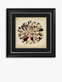 Brookpace Lascelles Pop Floral V Framed Print & Mount 56 x 56cm Black/White - Kazoop 
