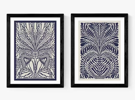 Alisa Galitsyna 'Foliage' Framed Print Set of 2 83.4 x 63.4cm - Black Frame