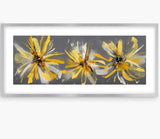 Green Lili Ochre Floral Framed & Mounted Print 48.5cm x 103.5cm