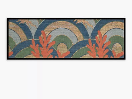 British Library 'Textile Archive I' Framed Print 43.5 x 123.5cm Orange/Multi - Kazoop 