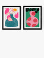 East End Prints Garima Dhawan Vases Set of 2 Black Frame - 43.4 x 33.4cm - Kazoop 