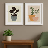 EAST END PRINTS Dan Hobday 'Plant Pot' Framed Prints 43 x 33cm - White Frame
