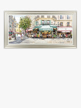 John Lewis Richard Macneil 'Paris Cafe' Framed Paper Print 56 x 111cm Multi