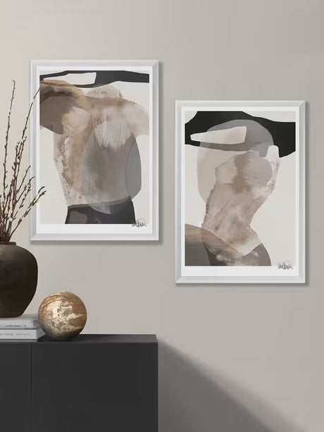 Brookpace Lascelles Anna Bulow 'Monument 1' Framed Print 77 x 57cm - Grey