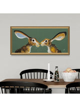 John Lewis Quinn Russell 'Sweet Kisses' Framed Print 50 x 105cm - Green/Gold