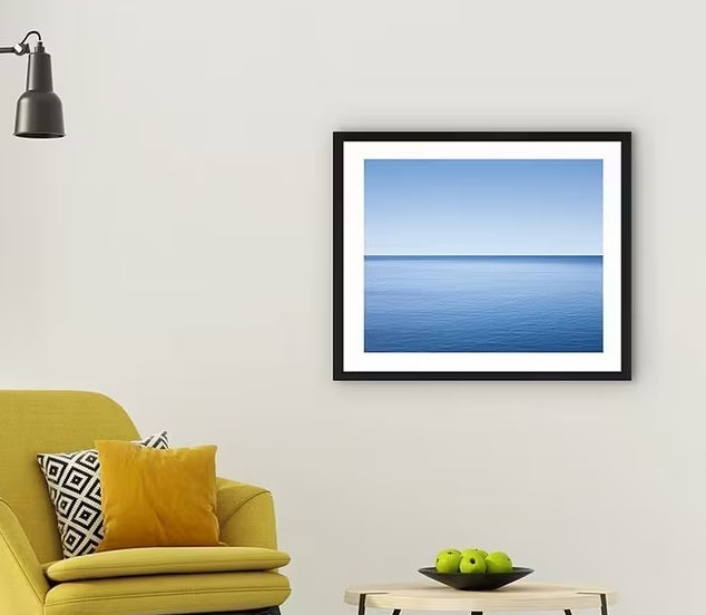 Brookpace Lascelles 'Calm' Seascape Framed Print & Mount 56 x 66cm - Blue