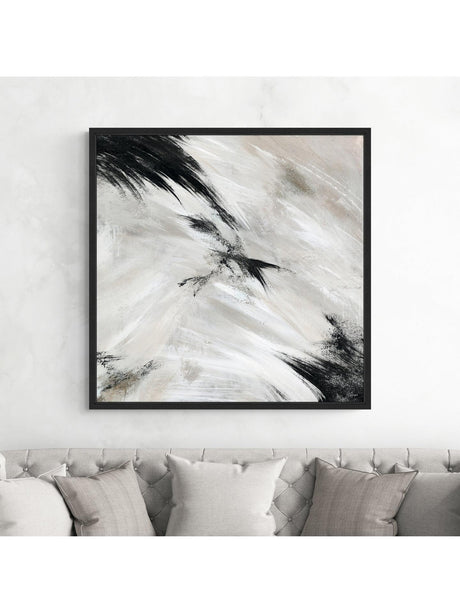 John Lewis Yharnna 'Aurora' Square Framed Canvas Print 104 x 104cm - Black