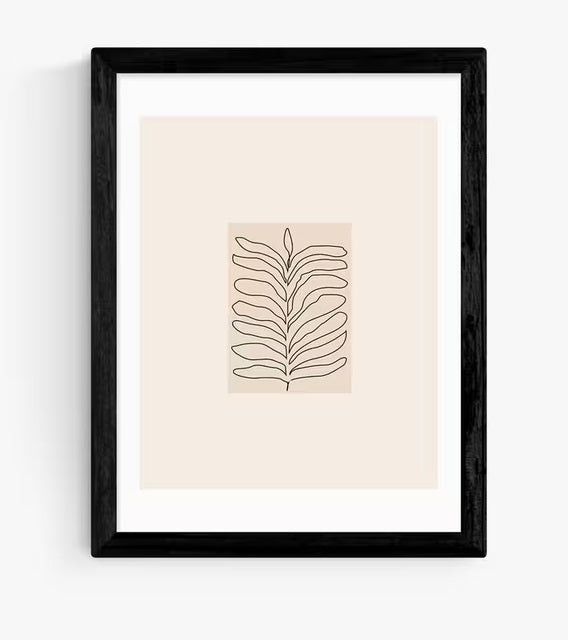 EAST END PRINTS Flower Love Child Organics Framed Print 83x63cm Black/Beige