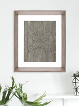 Brookpace Lascelles Cedar Grooves II Abstract Framed Print 66 x 55cm - Brown