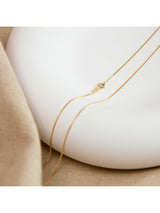 IBB 18ct Yellow Gold Dimond Cut Curb Lobster Claw 46cm Chain Necklace - Gold