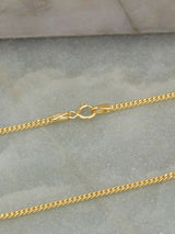 IBB 9ct Yellow Gold 50 Diamond Cut Fine Curb Unisex Chain Necklace 51cm