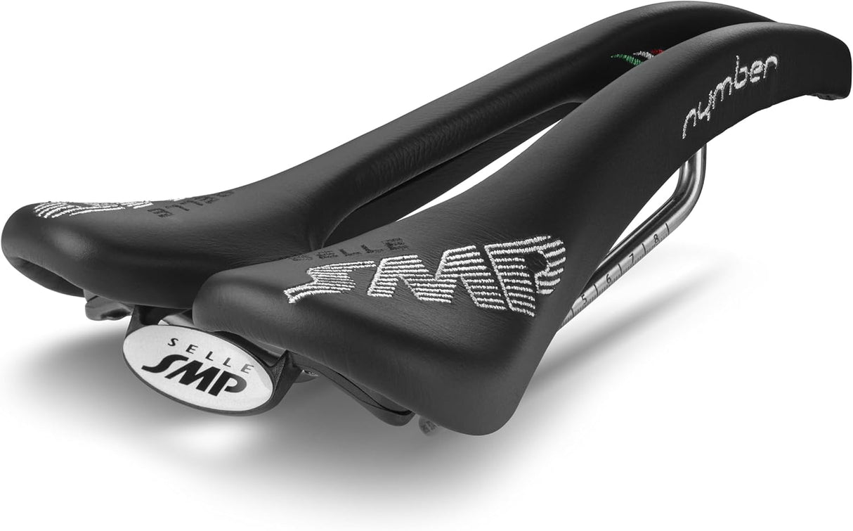 Selle SMP Nymber Genuine Leather Road Bike Lightweight Saddle 285g - Black