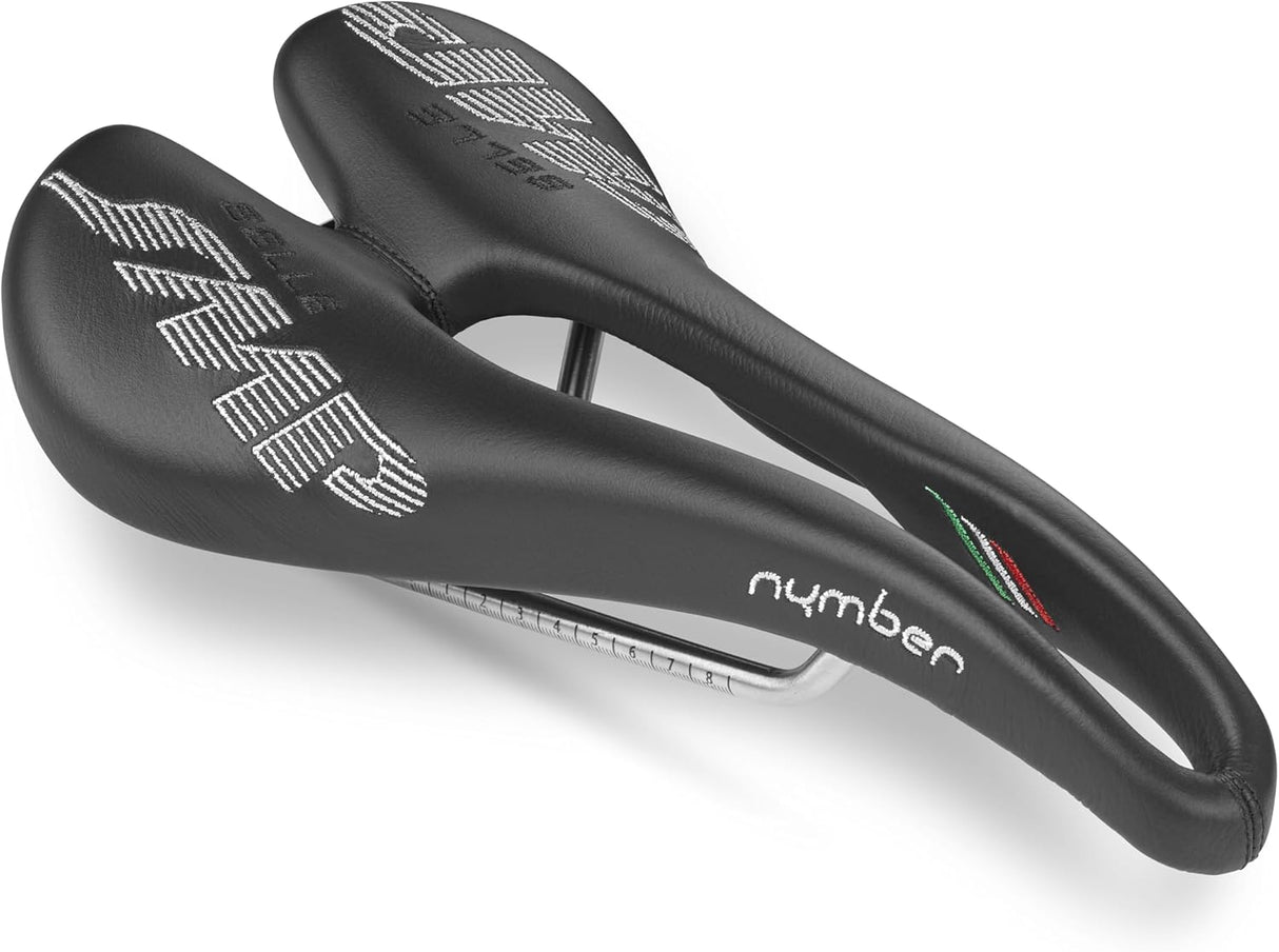 Selle SMP Nymber Genuine Leather Road Bike Lightweight Saddle 285g - Black
