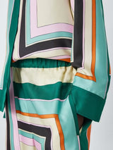 Weekend MaxMara Women's Ottavo Stripe Pure Silk Trousers - Multi - UK 10