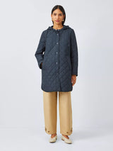 Weekend MaxMara Erio Women's Quilted Regular Button Coat - Navy - Size 8
