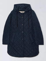 Weekend MaxMara Erio Women's Quilted Regular Button Coat - Navy - Size 8
