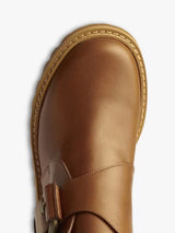 See By Chloé Willow Buckle Detail Chunky Sole Ankle Boots - Tan - UK 5/EU 38