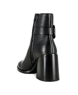 See By Chloé Chany Women's Black Leather Side Zipper Heeled Ankle Boots UK6
