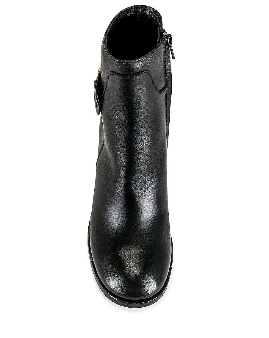 See By Chloé Chany Women's Black Leather Side Zipper Heeled Ankle Boots UK6