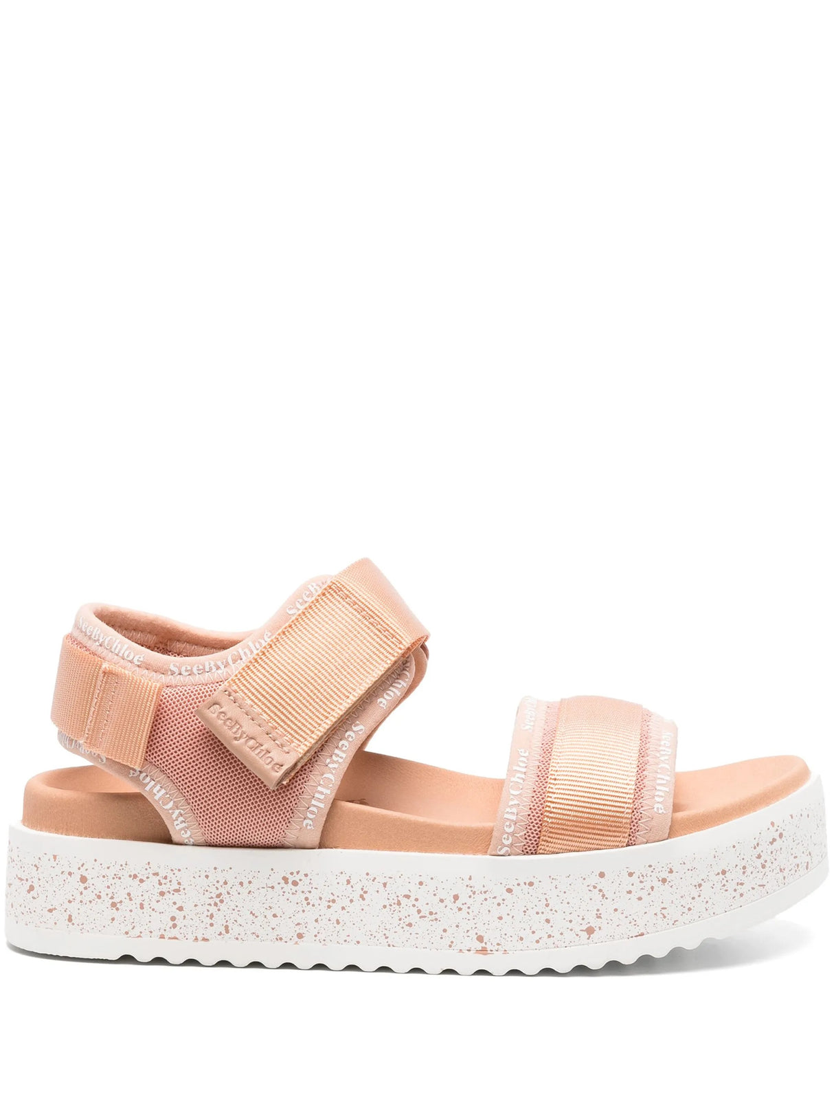 See by Chloé Womens Pipper Open Tip Platform Sandals Rose Size 39EU - 6UK