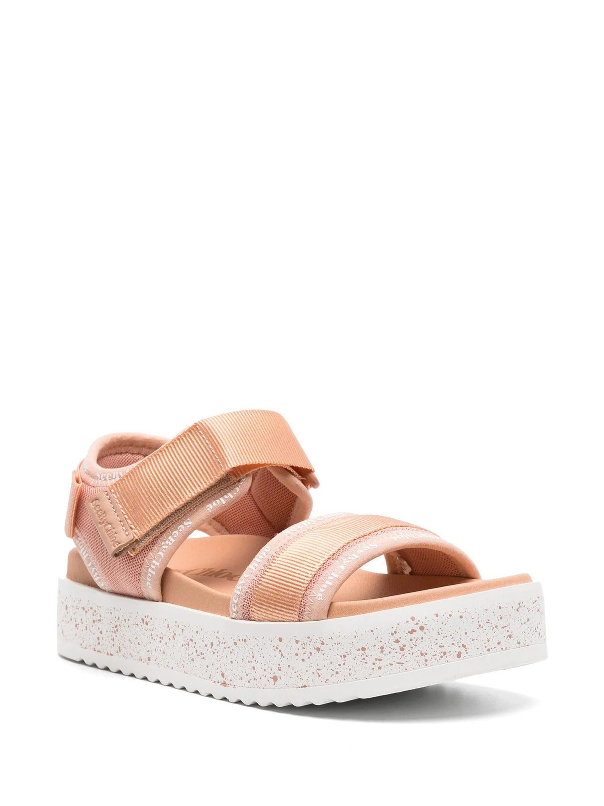 See by Chloé Womens Pipper Open Tip Platform Sandals Rose Size 39EU - 6UK