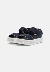 See by Chloé Womens Pipper 45mm Textile Platform Sandals - Blue Size 38