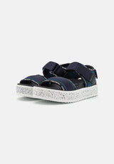 See by Chloé Womens Pipper 45mm Textile Platform Sandals - Blue Size 39