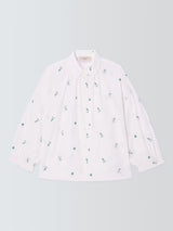 Weekend MaxMara Women's Gilly Embroidered Botanical Shirt - White - UK 10