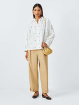 Weekend MaxMara Women's Gilly Embroidered Botanical Shirt - White - UK 10