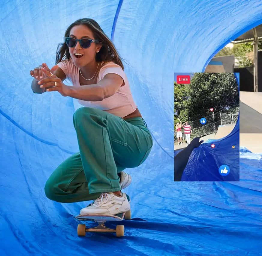 Meta Ray-Ban Meta Wayfarer Smart Glasses - Matte Black/Polar Graphite 50-22