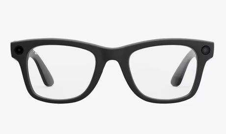Meta Ray-Ban Clear to G15 Green Wayfarer Glasses - Matte Black - Medium