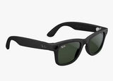 Meta Ray-Ban Clear to G15 Green Wayfarer Glasses - Matte Black - Medium