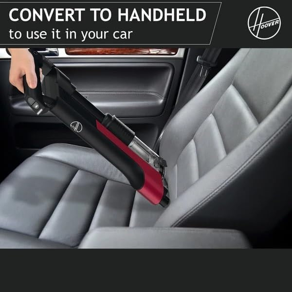 Hoover HF2 Cordless Bagless Stick Vacuum Cleaner - Black/Cherry Magenta - Kazoop 