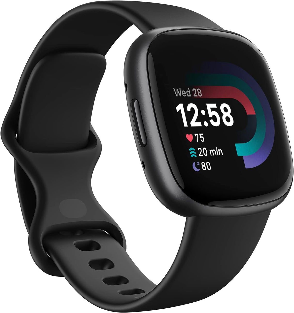 Fitbit Versa 4 Fitness Smartwatch 28.38mm GPS FB523BKBK - Graphite/Black