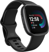 Fitbit Versa 4 Fitness Smartwatch 28.38mm GPS FB523BKBK - Graphite/Black
