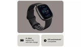 Fitbit Versa 4 Fitness Smartwatch 28.38mm GPS FB523BKBK - Graphite/Black
