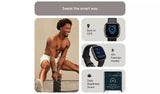 Fitbit Versa 4 Fitness Smartwatch 28.38mm GPS FB523BKBK - Graphite/Black