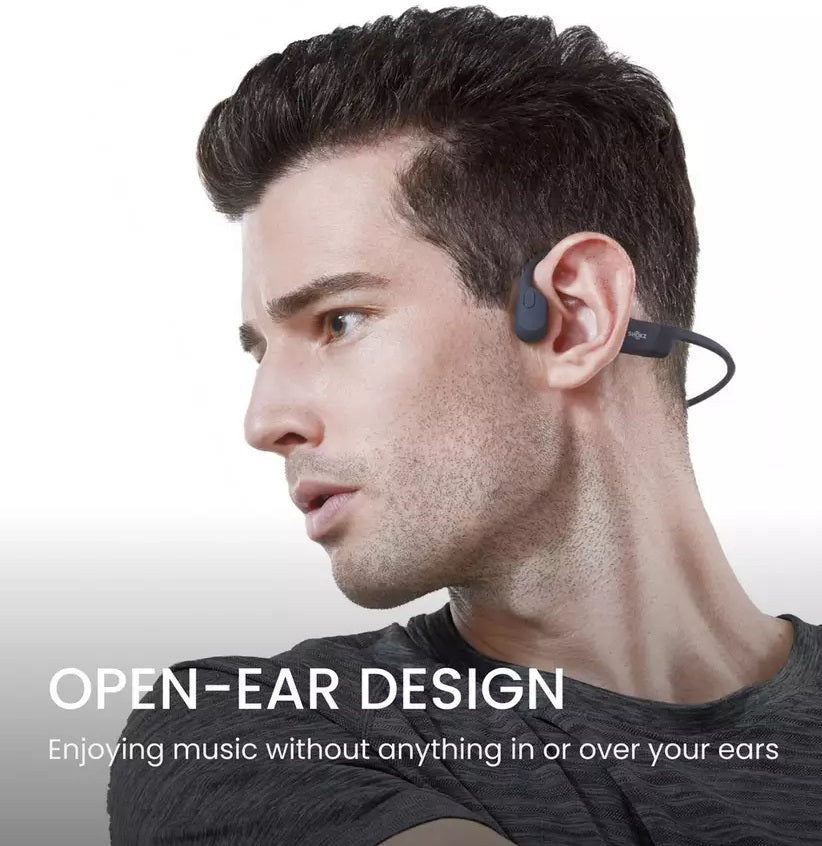Shokz OpenRun Wireless Bluetooth USB-C IP67 Open-Ear Headphones - Black